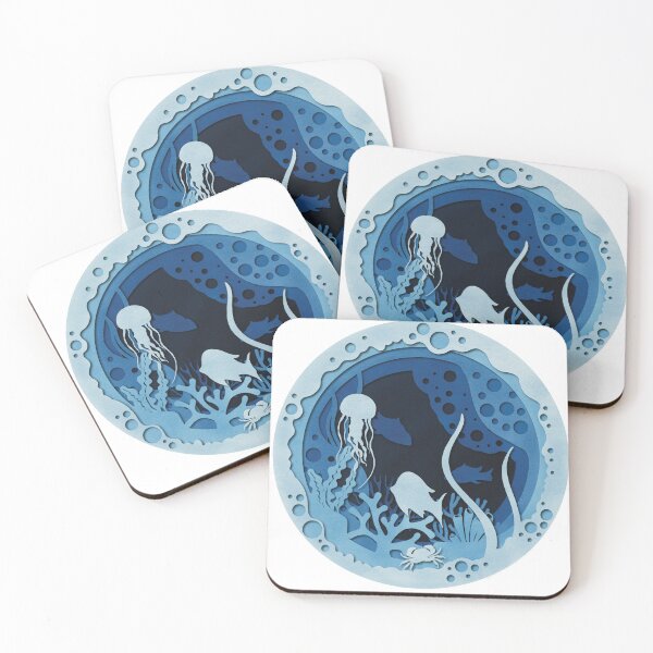 Item preview, Paper cut out ocean scene designed and sold by Laurel Myers.