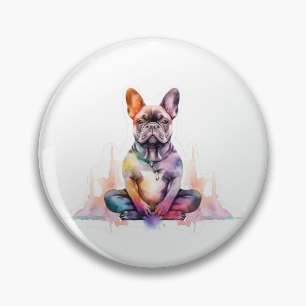 Item preview, Frenchie Mediating water ink style designed and sold by KazzasKorner.