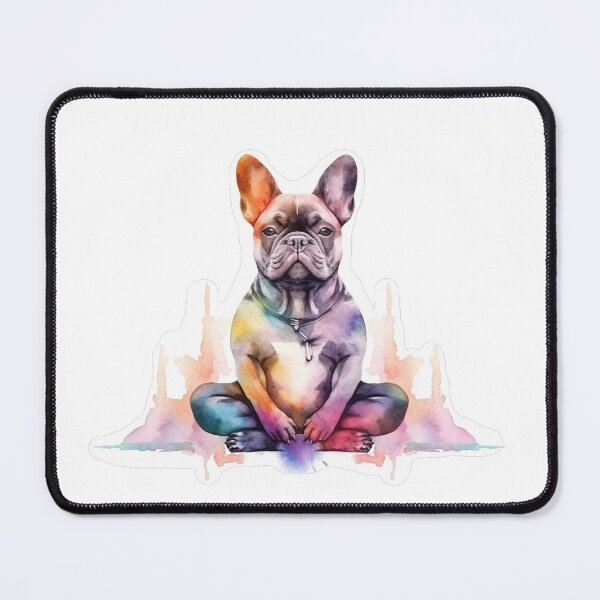 Item preview, Frenchie Mediating water ink style designed and sold by KazzasKorner.