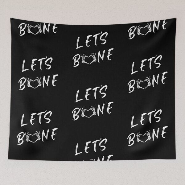 Item preview, Let's Bone | Skeleton Hand Heart Black And White designed and sold by KinkShoppe.