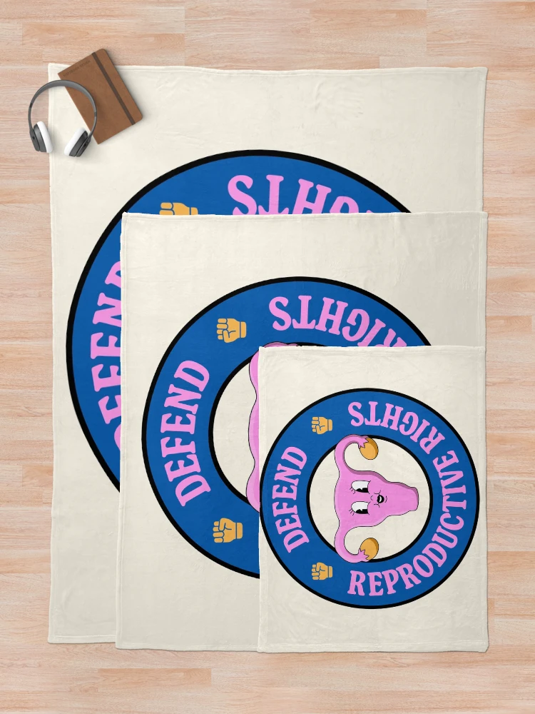Thumbnail 5 of 6, Throw Blanket, Defend Reproductive Rights - Protect Abortion Rights designed and sold by Picket Club.