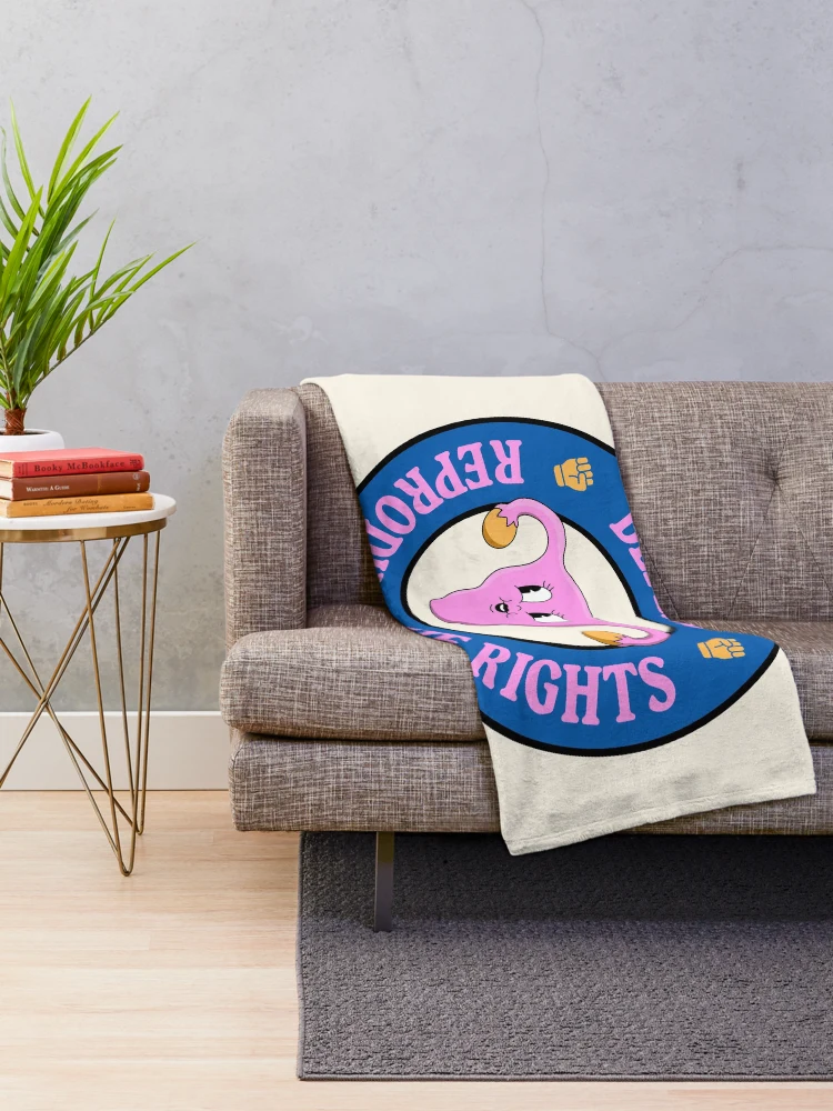 Thumbnail 2 of 6, Throw Blanket, Defend Reproductive Rights - Protect Abortion Rights designed and sold by Picket Club.