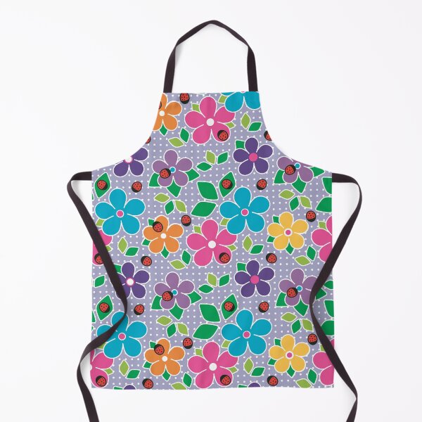 Item preview, Cute Ladybugs and Flowers Surface Repeat Pattern Polka Dots Lilac designed and sold by MoePark.