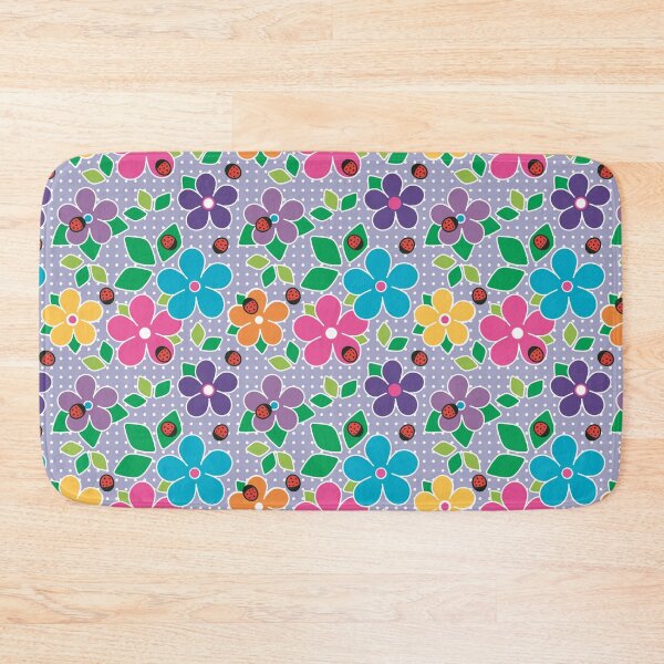 Item preview, Cute Ladybugs and Flowers Surface Repeat Pattern Polka Dots Lilac designed and sold by MoePark.
