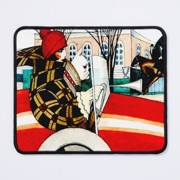 Item preview, Art Deco: Girl and pug in automobile by Gerda Wegener (1927) designed and sold by mturns57.