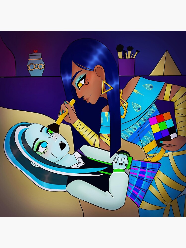 hjul Resistente dyr Cleo and Frankie doing makeup" Sticker for Sale by quincentvangogh |  Redbubble