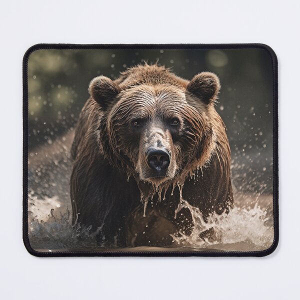 Item preview, Grizzly Bear . AI generated Illustration. designed and sold by svetlanna.
