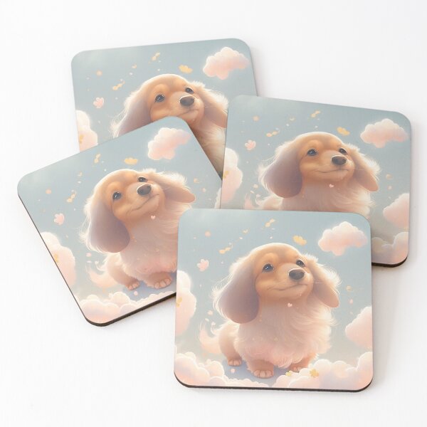Item preview, Fluffy Doxin Dachshund weenie weener Puppy love designed and sold by Lemon LawArt.