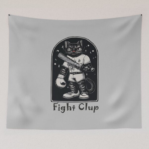 Item preview, Cat - The Fight-Club Classic T-Shirt designed and sold by M3A Art.
