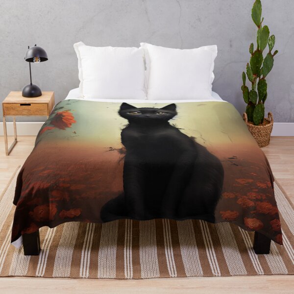 Aperçu de l'œuvre Chat Minou Noir Mince Effrayant créée et vendue par Aww_To_Z Animals.
