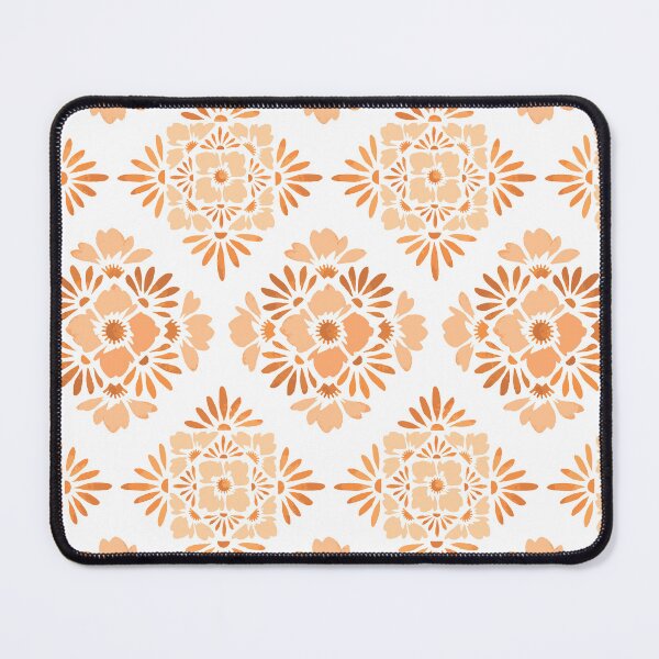 Item preview, Pretty Boho Floral Sunset Tile Design Rust designed and sold by WildFlowerWC.