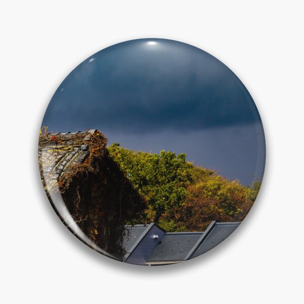 Item preview, Dark clouds over an overgrown roof designed and sold by Shizenkai.