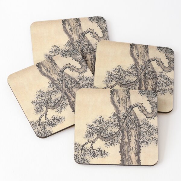 Item preview, Korean Painting Minhwa Pine tree designed and sold by tangerinemars.
