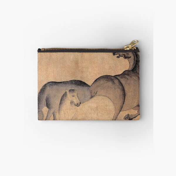 Item preview, Korean Painting Minhwa Three Horses designed and sold by tangerinemars.