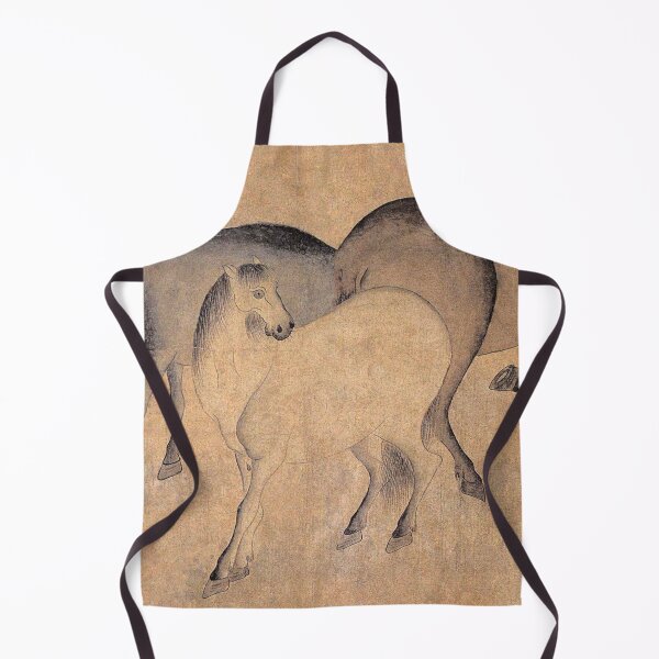 Item preview, Korean Painting Minhwa Three Horses designed and sold by tangerinemars.
