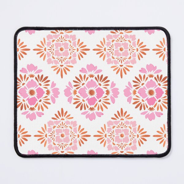 Item preview, Pretty Boho Floral Sunset Tile Design Pink designed and sold by WildFlowerWC.