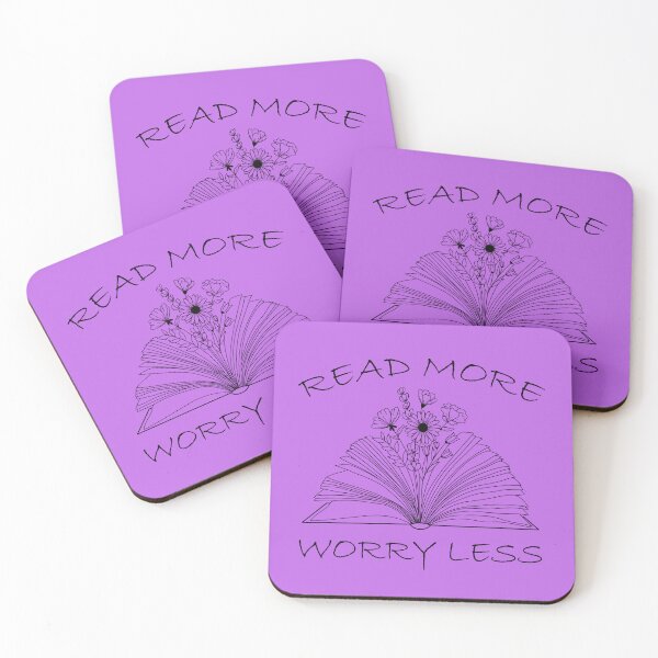 Item preview, Read More Worry Less, Reading Quote, Book Quote designed and sold by DesignHouse07.