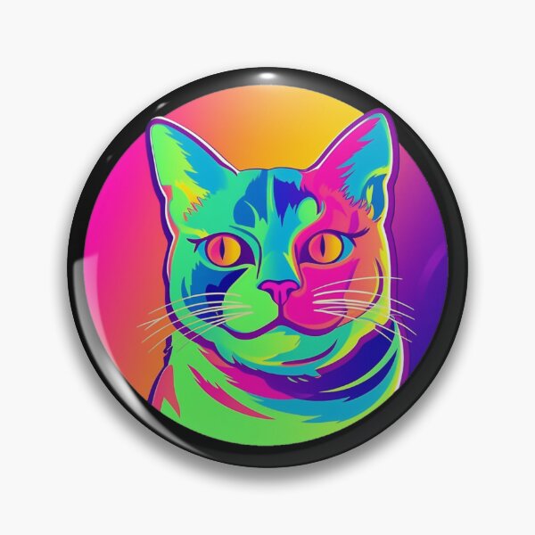 Item preview, Neon Pop Art Cat Design #3 -min designed and sold by BradleyKunze2.