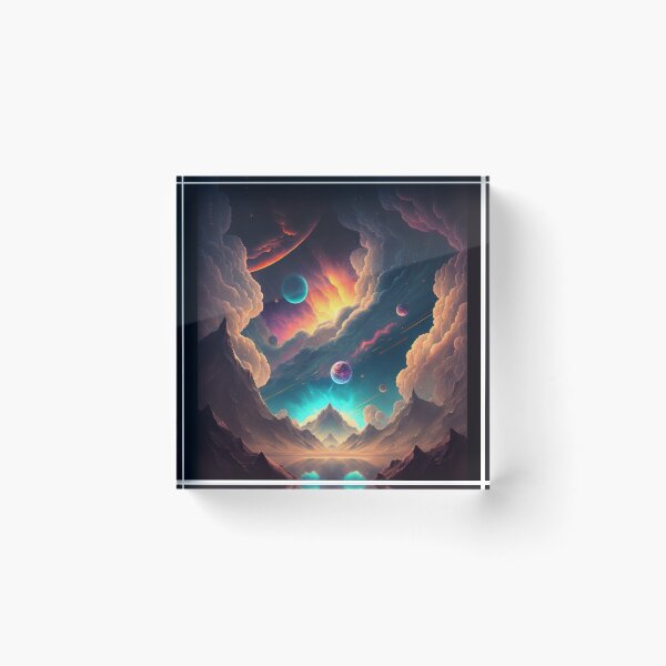Item preview, Interstellar Dust Clouds/Andromeda Galaxy Sky/Space Art /Pluto Dwarf Planet Surface/New Horizons Mission/Interplanetary Art designed and sold by aiphotosart.