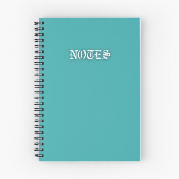 Item preview, Deep Icy Blue Turquoise Old English Notes Book designed and sold by Ninjakandy.