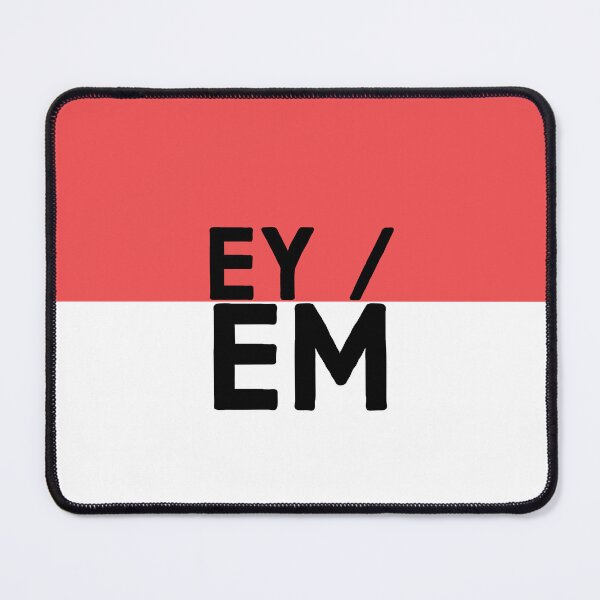 Item preview, Ey/Em pronouns on a red and white background designed and sold by MxA19.