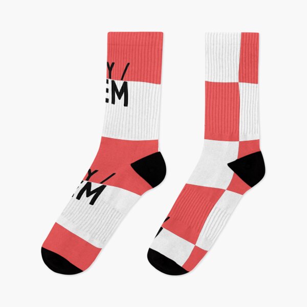 Item preview, Ey/Em pronouns on a red and white background designed and sold by MxA19.