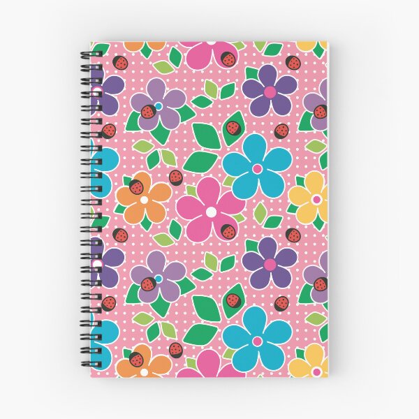 Item preview, Cute Ladybugs and Flowers Surface Repeat Pattern Polka Dots Light Pink designed and sold by MoePark.