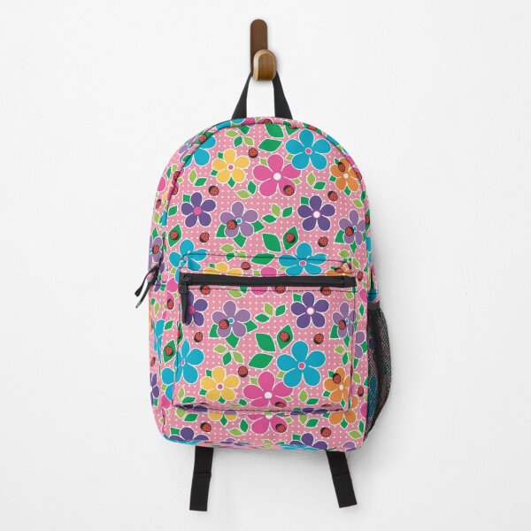 Item preview, Cute Ladybugs and Flowers Surface Repeat Pattern Polka Dots Light Pink designed and sold by MoePark.