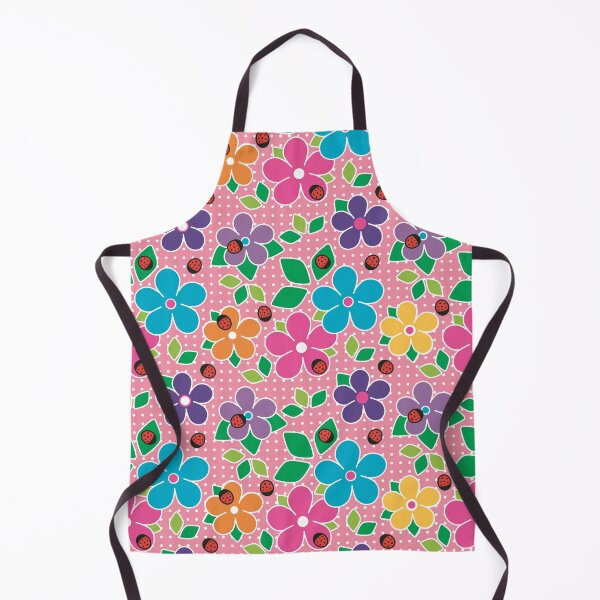 Item preview, Cute Ladybugs and Flowers Surface Repeat Pattern Polka Dots Light Pink designed and sold by MoePark.