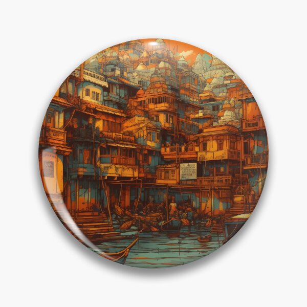 Item preview, Splendid Varanasi: A Vibrant Cityscape of India designed and sold by ankitpanda.