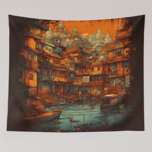 Item preview, Splendid Varanasi: A Vibrant Cityscape of India designed and sold by ankitpanda.
