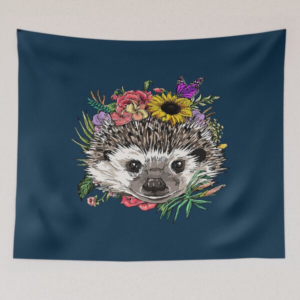 Artikelvorschau, Blumen-Igel-Frühlings-Natur-Igel-Liebhaber-Frauen-Männer entworfen und verkauft von birose58.