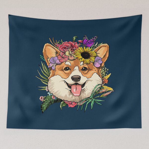 Artikelvorschau, Blumenpembroke-Walisercorgi-botanische Betriebsblume entworfen und verkauft von birose58.