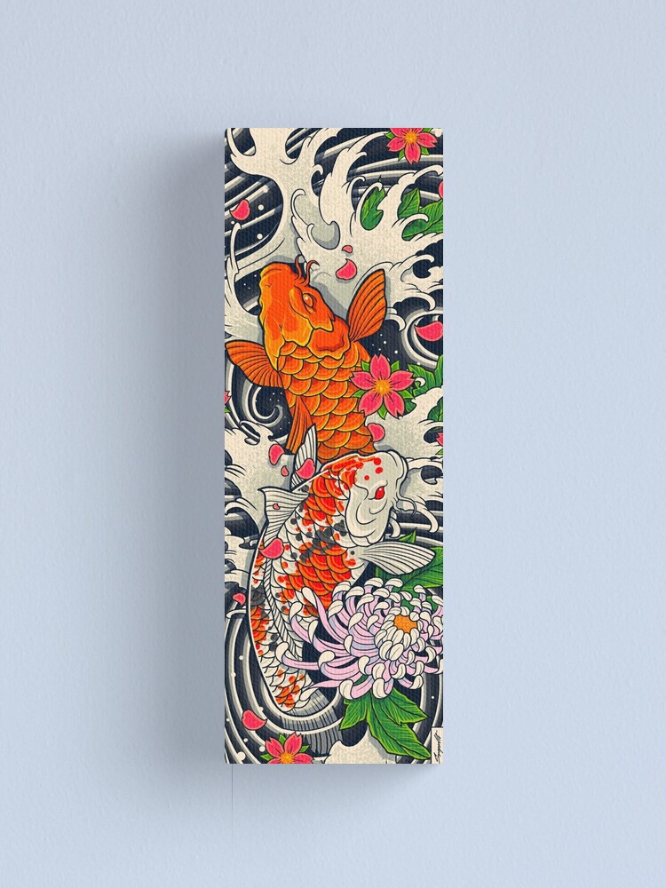 Alternate view of Koi Fish Pond Canvas Print