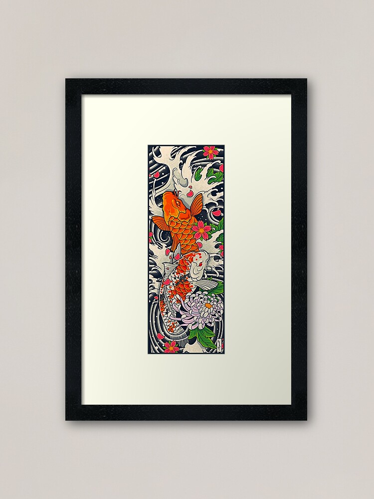 "Koi Fish Pond " Framed Art Print for Sale by Snapnfit Redbubble