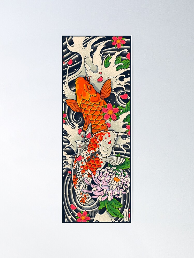 Alternate view of Koi Fish Pond Poster