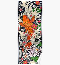 Koi Fish Pond Poster