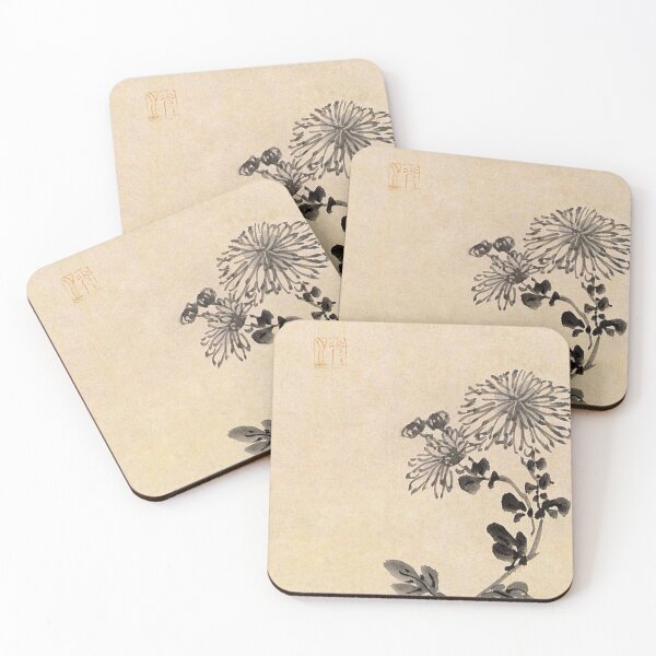 Item preview, Korean Painting Minhwa Chrysanthemum designed and sold by tangerinemars.