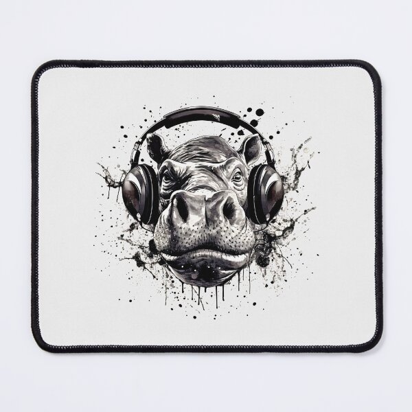 Item preview, Hippopotamus Dj. Djs gifts. designed and sold by paulo silveira.