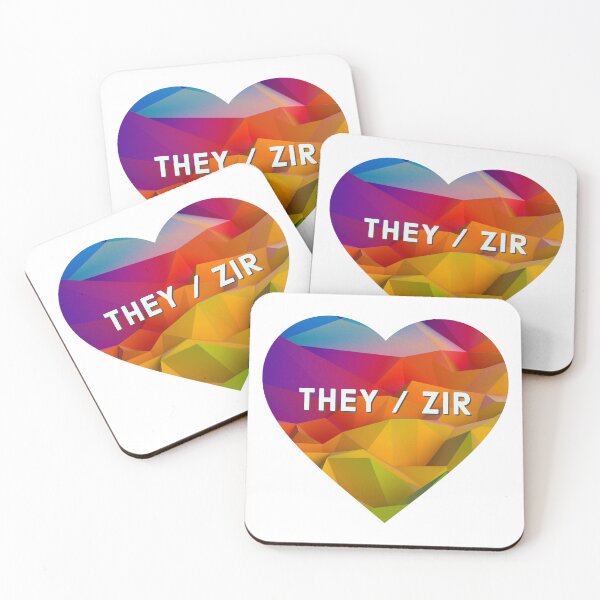 Item preview, They/Zir Pronouns in a Rainbow Heart designed and sold by MxA19.