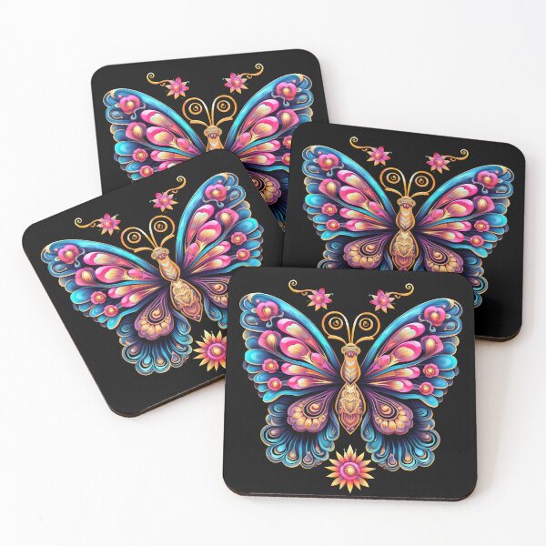 Item preview, Blossom Wings: Discover the Vibrant Splendor of our Colorful Floral Butterfly Collection designed and sold by ThePurpleMelon.