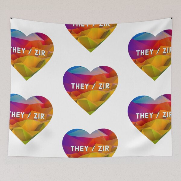 Item preview, They/Zir Pronouns in a Rainbow Heart designed and sold by MxA19.