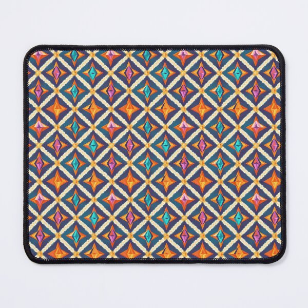 Item preview, Blue Pink and Orange Diamonds on Checkered Background designed and sold by Aaron2610.