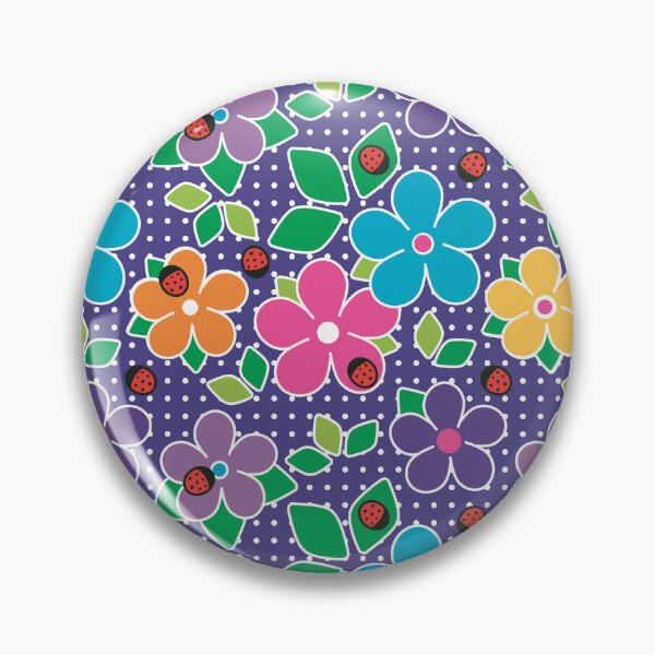 Item preview, Cute Ladybugs and Flowers Surface Repeat Pattern Polka Dots Purple designed and sold by MoePark.
