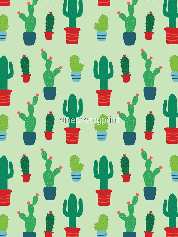 Cactus Love Patterned Print by oneprettyprint