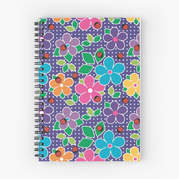 Item preview, Cute Ladybugs and Flowers Surface Repeat Pattern Polka Dots Purple designed and sold by MoePark.