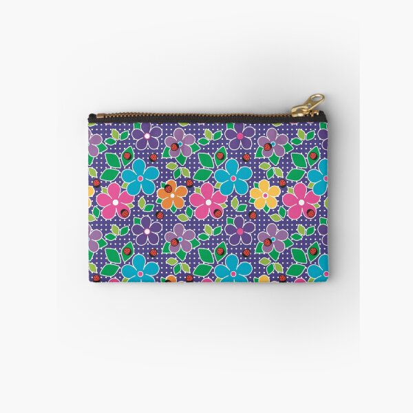 Item preview, Cute Ladybugs and Flowers Surface Repeat Pattern Polka Dots Purple designed and sold by MoePark.