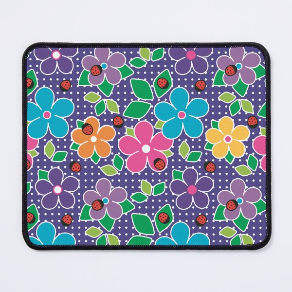 Item preview, Cute Ladybugs and Flowers Surface Repeat Pattern Polka Dots Purple designed and sold by MoePark.
