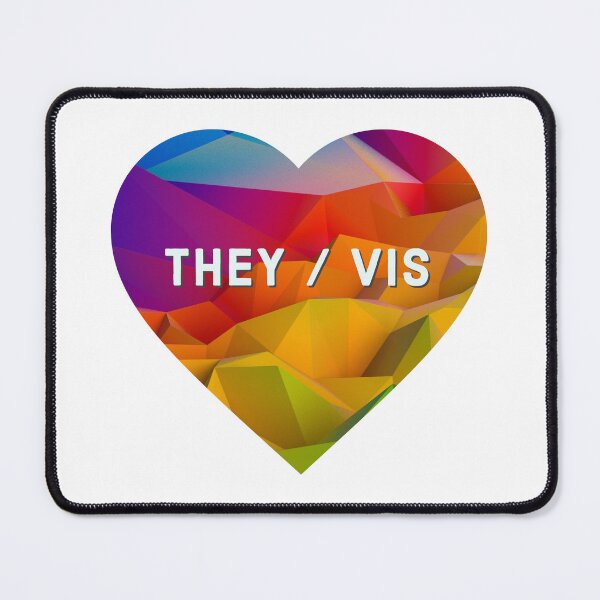 Item preview, They/Vis Pronouns in a Rainbow Heart designed and sold by MxA19.