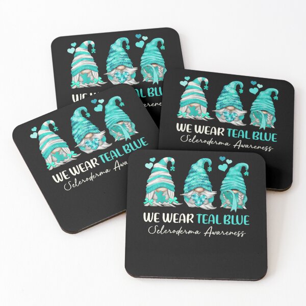 Item preview, In June We Wear teal blue Scleroderma Awarenesss Gnome Matching Family designed and sold by RidgetopShop.